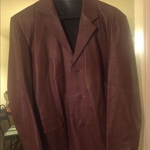 Leather blazer
